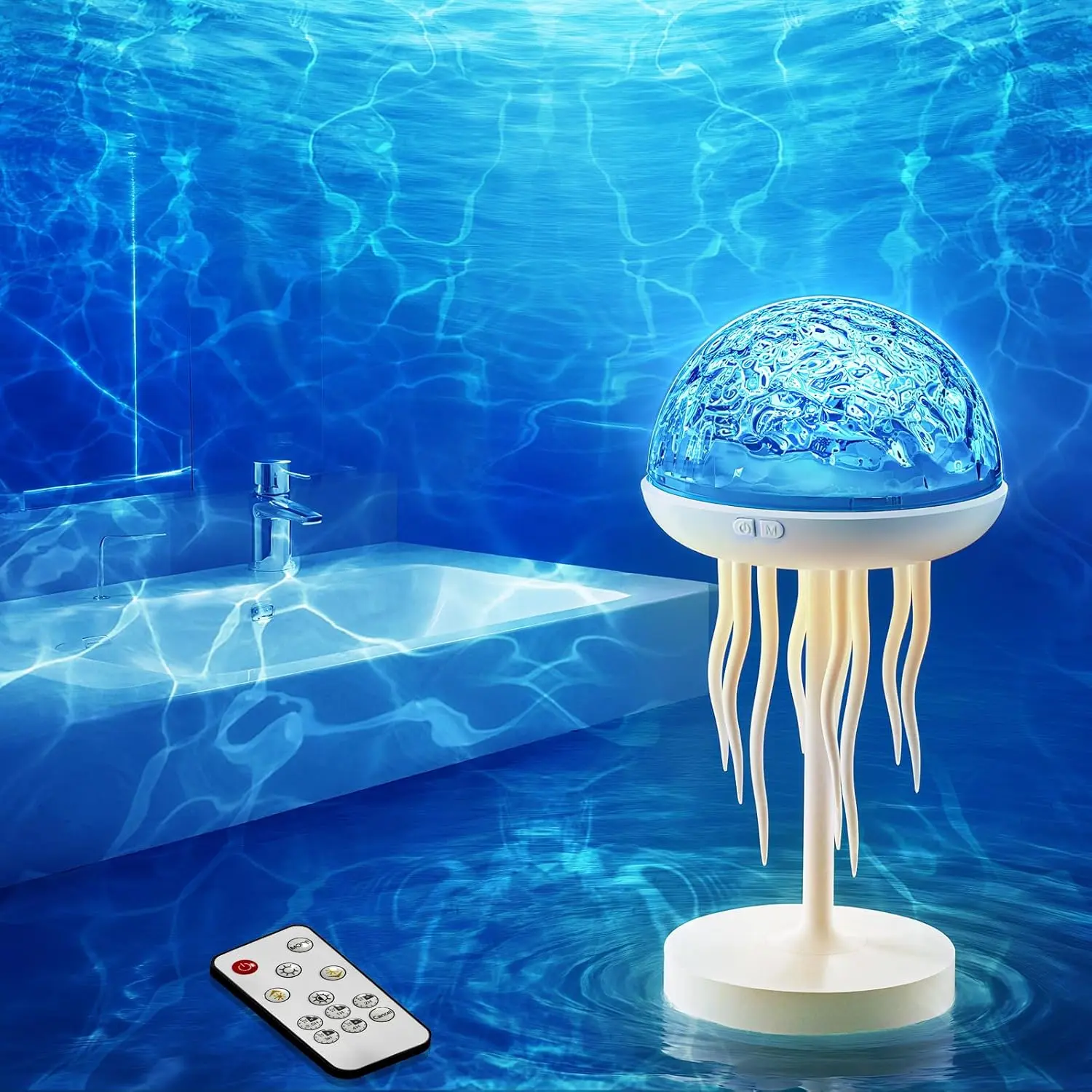 Jellyfish Projector Lamp，7-Color Ocean Wave Projector Light, Light Dimmable, Night Projector , Cute Room Decor，Romantic Gift For Family and Friend, Aurora Projector Lamp