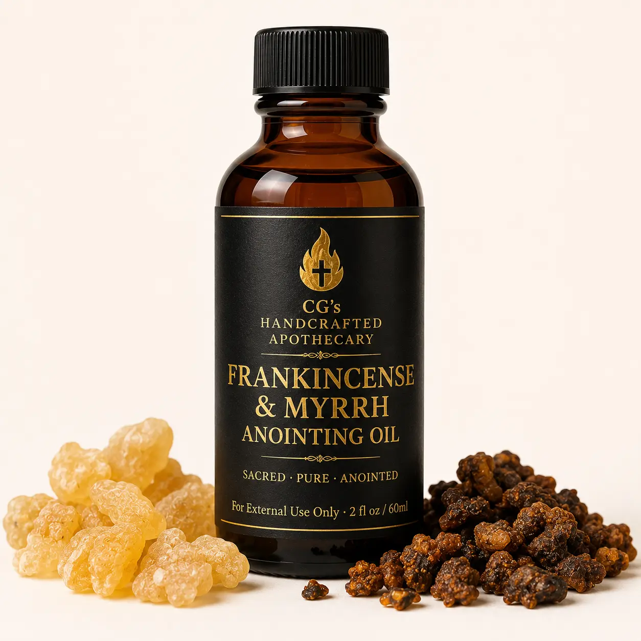 Organic Frankincense & Myrrh Anointing Oil - Sacred Botanical, Olive-Based Blend for Health, Wellness, Aromatherapy, Prayer & Worship