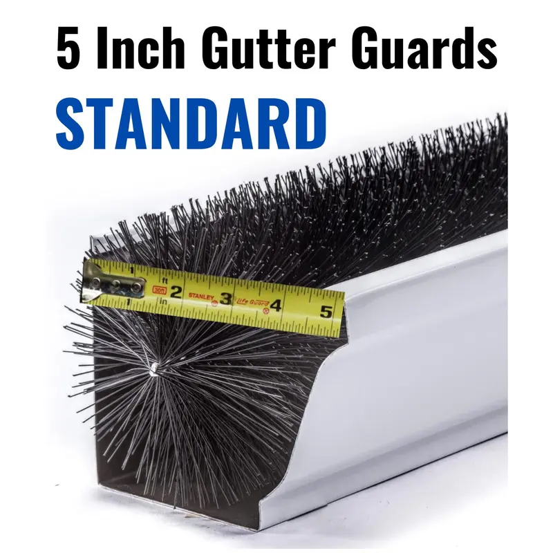 5 Inch Gutter Guards  Standard Size Brush Leaf Guard 425 Dia