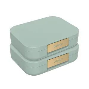 Bentgo Modern Lunch Box (2 Pack) Matte Set - Stylish Tableware For Meal Prep