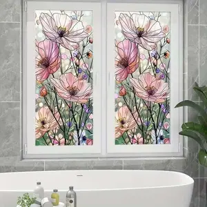 Static Adhesive Window Film Privacy Glass, PVC Material, Suitable for Windows Doors Shower Separators, Easy Installation Removal, Decoration