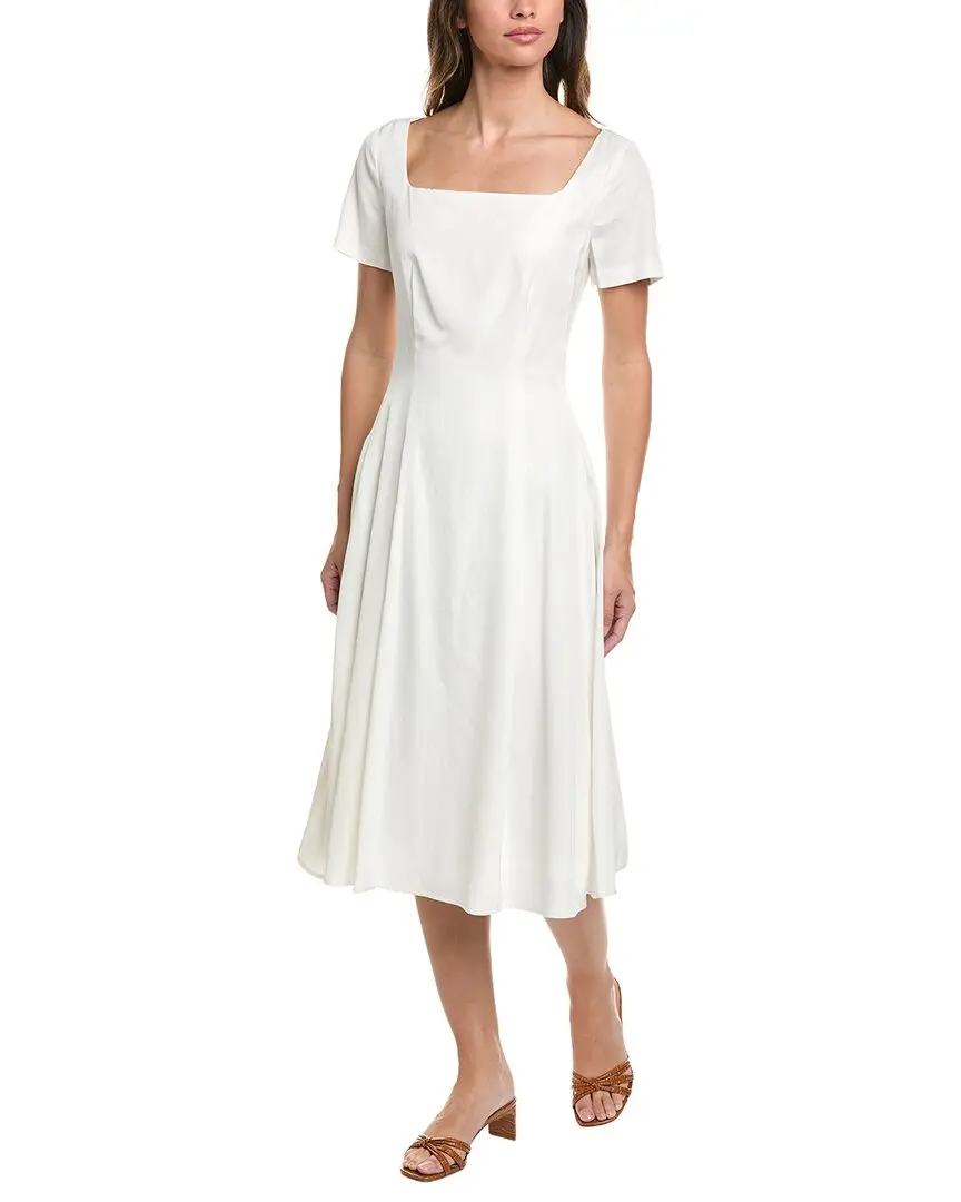 Brooks Brothers Linen-Blend Midi Dress