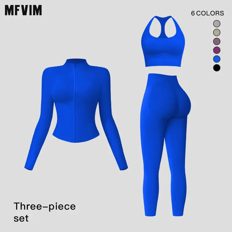 MFVIM Women’s 2 Piece Seamless Yoga Set - Tapered Back Design, High-Stretch Tights, Multifunctional All-Seasons Athleisure, Soft Stretch Running Workout Suit, Gym Sets for Women, Multifunctional Sportswear, 2 Piece Sets,back to school,back to school haul