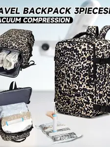 Large Capacity Expandable Travel Backpack, Vacuum Compression Bag, Fits Easyjet Airline, 40x32x22 Cm, Anti-Theft Pocket Design, Easyjet Approved Backpack, Flight Approved Backpack