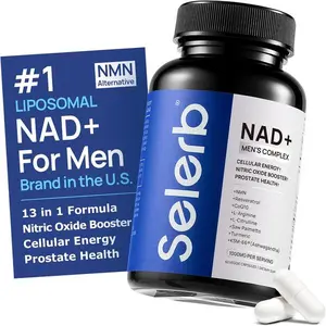 Selerb Liposomal NAD Supplement for Men - NMN Alternative Dietary Vitamin with Resveratrol, CoQ10, L-Citrulline, Lycopene for Cellular Energy, Prostate Healthcare Support (60 Capsules)