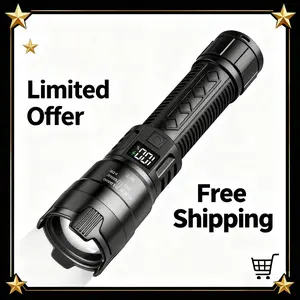 Ultra Bright USB Rechargeable LED Torch, High Lumens Flashlight, Tactical Compact Design, 800mah Lithium Battery, Adjustable Focus, Outdoor Essentials