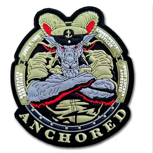 US Navy Chief Anchored Veteran Patriotic 3'5" Morale PVC Patch