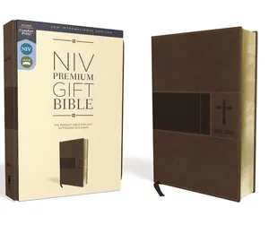 NIV, Premium Gift Bible, Leathersoft, Brown, Red Letter, Comfort Print: The Perfect Bible for Any Gift-Giving Occasion Imitation Leather – March 5, 2019