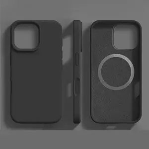 Liquid Silicone Magnetic Phone Case Cover, Thickened Silicone Casing, suitable for Apple iPhone 17 Pro Max, 16, 15, 14, 13, 12, 16, 15, 14 Plus, supports magnetic wireless charging, solid color phone case, unisex design