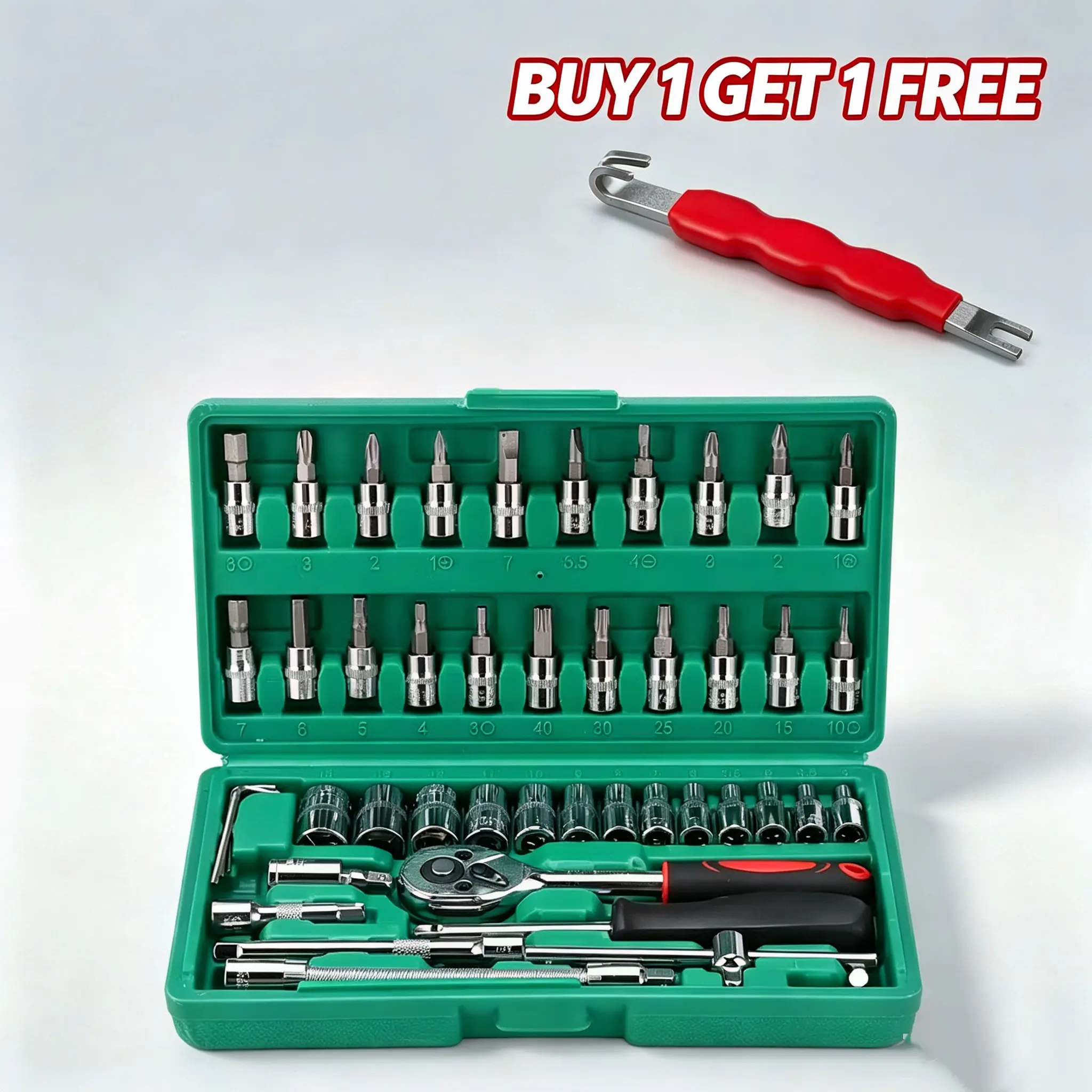 Multi-Function Car Repair Tool Set - Telescopic Torque Wrench and Screwdriver Combo, Portable for Cars, Bicycles, and Motorcycles