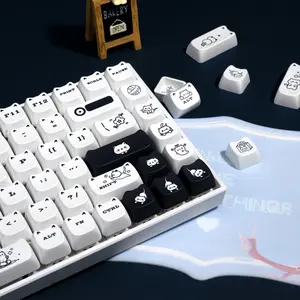 XVX Cute kitten MAO Profile Dye-Sub PBT Keycap 143-keys（only keycap, not include a keyboard）