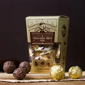 Chocolate Truffles, 2.4oz/box, Valentine's Day Gift, Easter Basket Stuffer, Christmas Candy, Party Favors, Office Snack, Family Sharing, Chocolate Balls, Exquisite Packaging