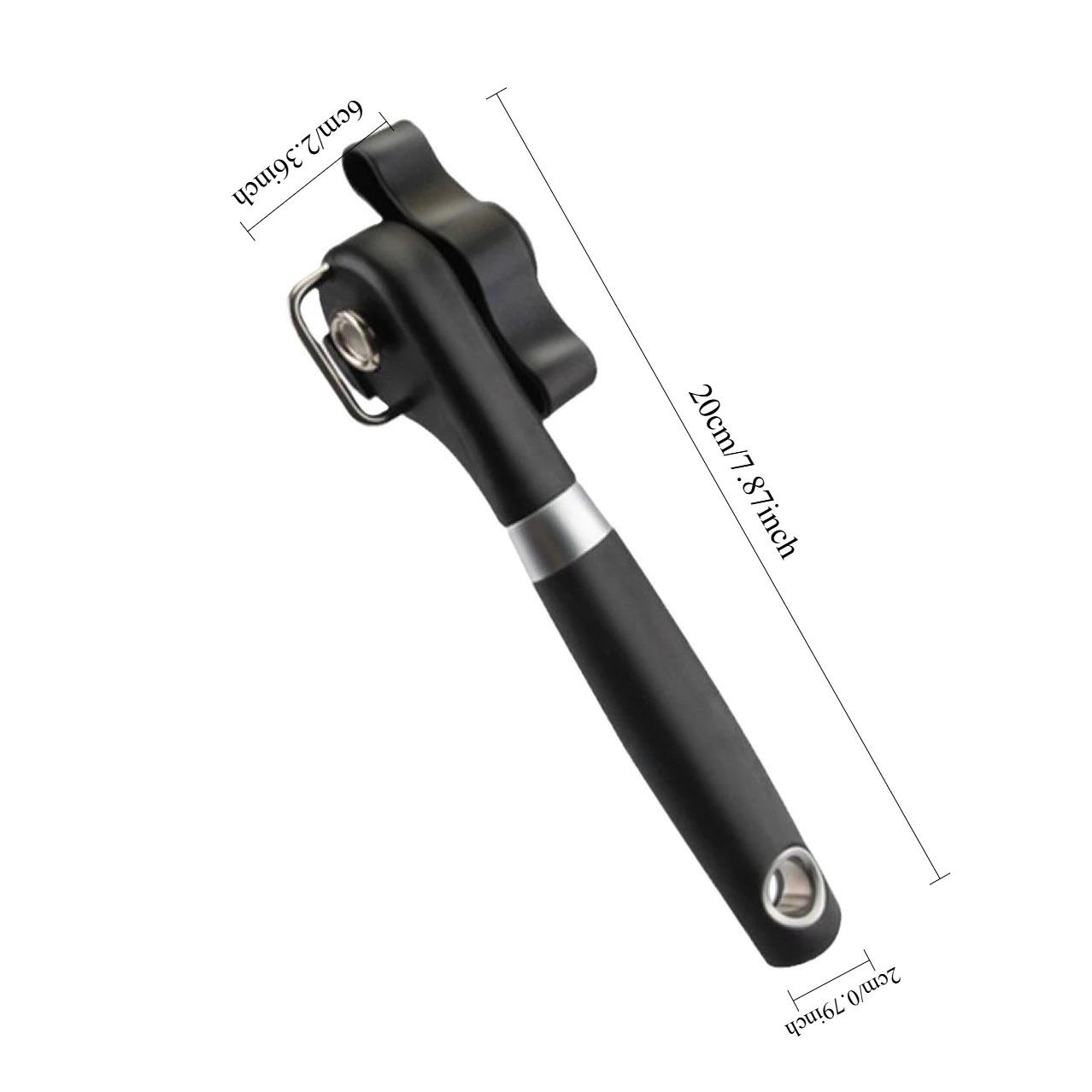 Smooth Edge Can Opener - Manual Handheld Tool with Easy Turn Knob, Stainless Steel for Safe Opening in Kitchen & Restaurant