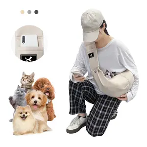 Dog & Cat Sling Carrier Pet supplies Hands Free Dog Sling Carrier for Small and Medium Dogs and Cats, Puppy Sling Carrier with Adjustable Strap Buckle & Safety Hook