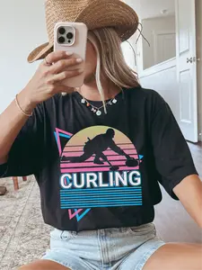Curling ~ CC Unisex Size Garment Dyed T-Shirt Printed in the USA