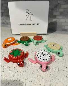 Turtle Fidget Clickers | Fruit Series Keychains and Sensory Toys | Stress Relief for ADHD and Anxiety | 3D Printed Collectibles | Fidget Fun
