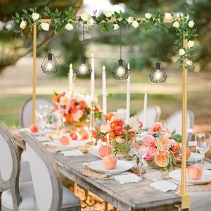 Adjustable Metal Balloon Arch Frame Decor Stand with Clips, Table Pole Holder for Weddings Birthdays Parties Christmas, Balloon Party Supplies