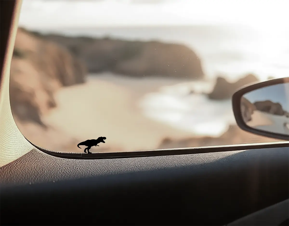 Trex Easter Egg Decals for Trucks, Bronco & Wrangler - Customizable Decals Featuring Trex, Raptor & Easter Eggs Design