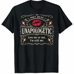 100% Real Unapologetic – Bold Statement Graphic T-Shirt