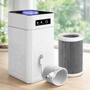 Large Room Air Purifier With Filter, Up To 1291 Sqft Indoor Air Purifier Filter For Smoke, Allergies, Pet Dander Odour Air Cleaner 34dB Quiet Air Purifier For Bedrooms And Home USB Power#fathersdaygift