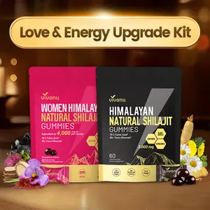 VivoNu Himalayan Shilajit Gummies Bundle | 4000MG Himalayan Shilajit + MACA | Ashwagandha & Gokshura Herbal Blend | No Added Sugar | Energy, Focus & Wellness Support | 120 Gummies