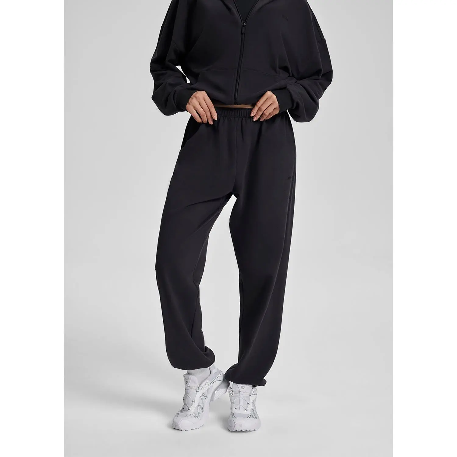 Women's Slouchy Roomy Stretchy Waistband Cozy Baggy Joggers - Gym Girl Collection, Athleisure Wear, Sporty Chic Stretching Casual Sports & Outdoor Clothing, Baggy Women's Sports Joggers, 4-Way Stretch Women's Sports Joggers