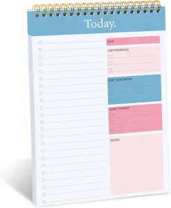 To Do List Notepad - Daily Planner Notepad 52 Sheets Tear Off, 6.5" x 9.8" with Hourly Schedule for Tasks