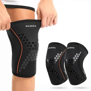 1pcs 7mm Sports Knee Sleeve for Weightlifting and Strength Training, High Performance Knee Compression Support, Squats and Lifting, Sports Knee Pads