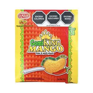 Dulces Karla Paleta Sandia or Mango Chili Mexican Candy Lollipop (24 Count) Snack Sweet Bonbon Candies Mangga Spicy