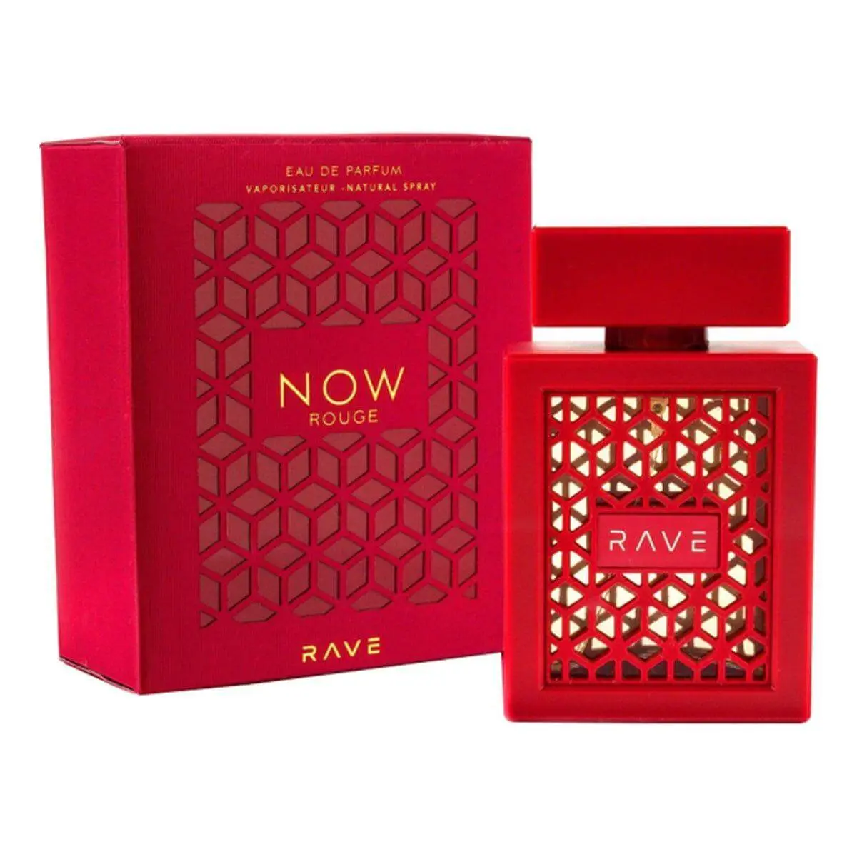 Lattafa Now Rouge Eau de Parfum, 3.4oz Unisex Spray | Aromatic Woody & Floral Scent with Iris, Sandalwood & Herbal Notes, Aromatic Woody Scent, Floral Fragrance Blend, Aromatic Fragrances, Santal Scent Unisex Fragrance