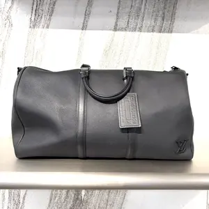 Pre-owned Louis Vuitton Leather Luggage CALUX Taurillon Keepall Bandouliere 50