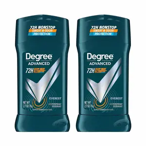 Degree Men Advanced Antiperspirant Deodorant Everest 2 Count 72-Hour Sweat and Odor Protection Antiperspirant For Men With Body Heat Activated Technology 2.7 oz