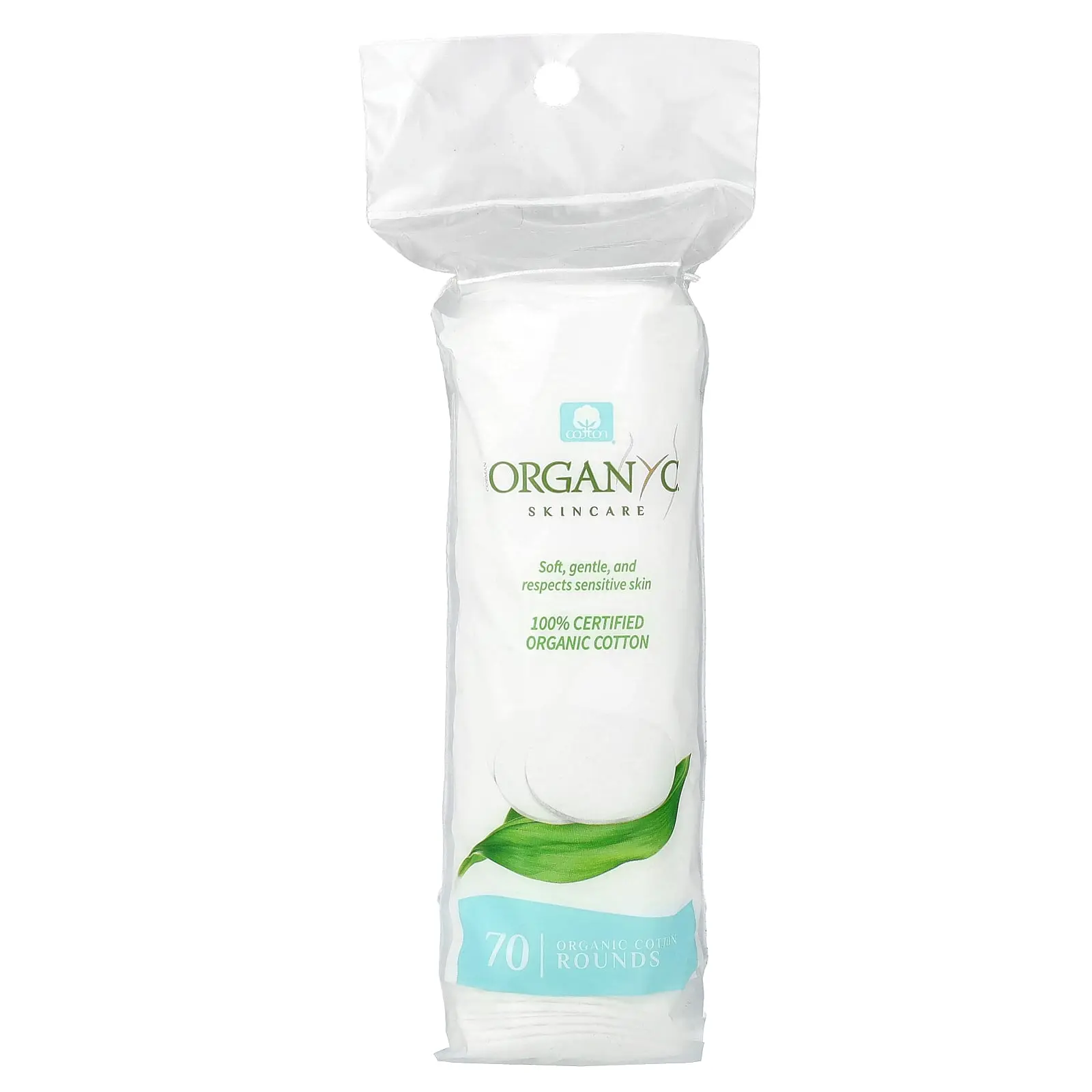 Organyc Organic Cotton Rounds, 70 Pieces