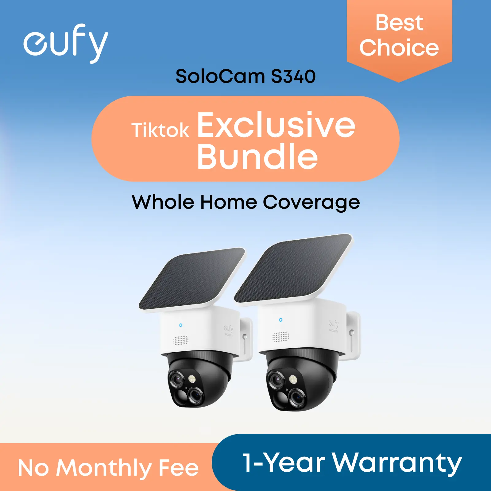 【Exclusive Bundle】eufy Security SoloCam S340, Solar Security Cameras Wireless Outdoor 【Exclusive Bundle】eufy Security SoloCam S340, Solar Security Cameras Wireless Outdoor
