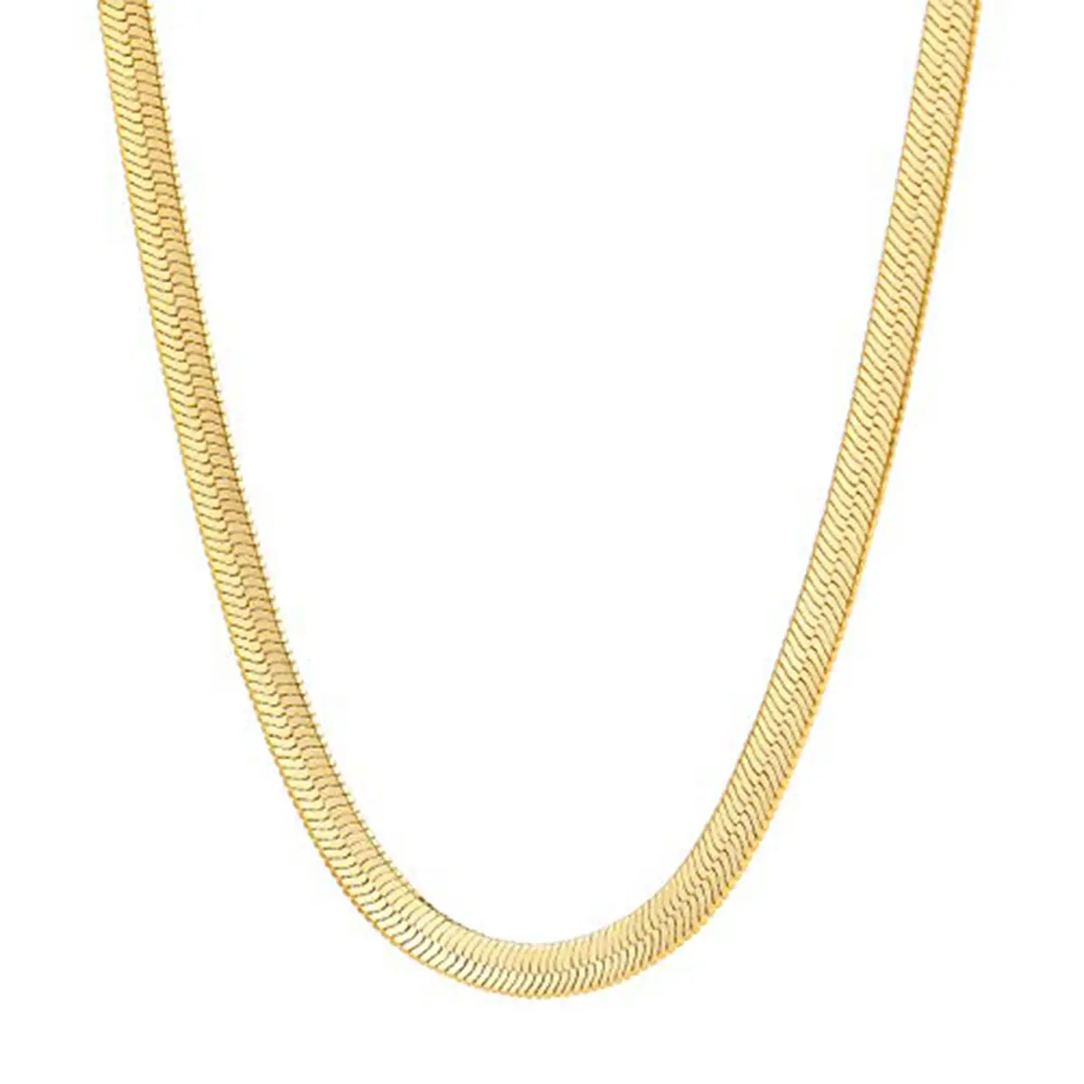 3mm/4mm Herringbone Double Flat Necklace for Men Women, Stainless Steel Snake Chain Necklace for Women, Gift for Her rope jewelry