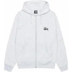 Stussy Basic Stussy Zip Hoodie Ash Heather