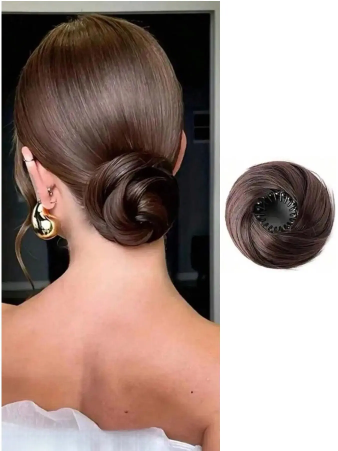 Elegant Bird Nest Hair Clip, Natural Voluminous Style, Suitable for Women & Girls, Dense & Sparse Hair, Practical & Beautiful, Updo, Synthetic Claw Clip, Wedding Hair Decor, Claw Hair Clips, Volumizing Hair Clips