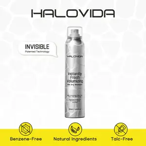 Halovida Instant Fresh Volumizing Invisible Dry Shampoo - Organic Cleansing Conditioner for Voluminous & Hydrated Hair, Absorbs Oils,Gentle,Clarifying Shampoo(150ml/60ml)
