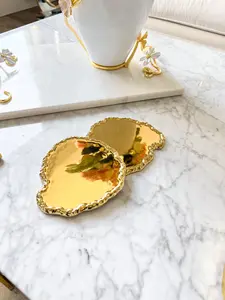 Gold Ceramic Coaster