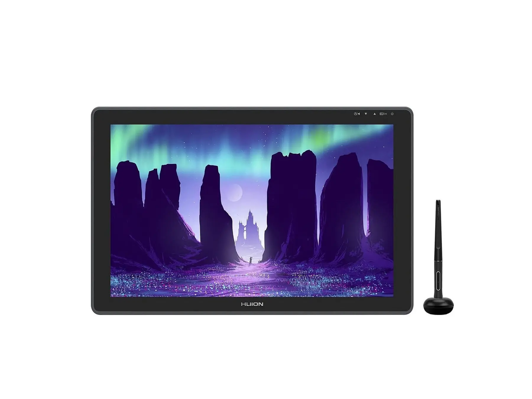 HUION KAMVAS 22 Digital Drawing Tablet - 21.5in HD Touchscreen Graphics Drawing Tablet, 120% sRGB, PW517 Model Battery-Free Stylus, Ergonomic Metallic Adjustable Stand, USB Port & Cable, Compatible with Windows, Mac, Android for Work