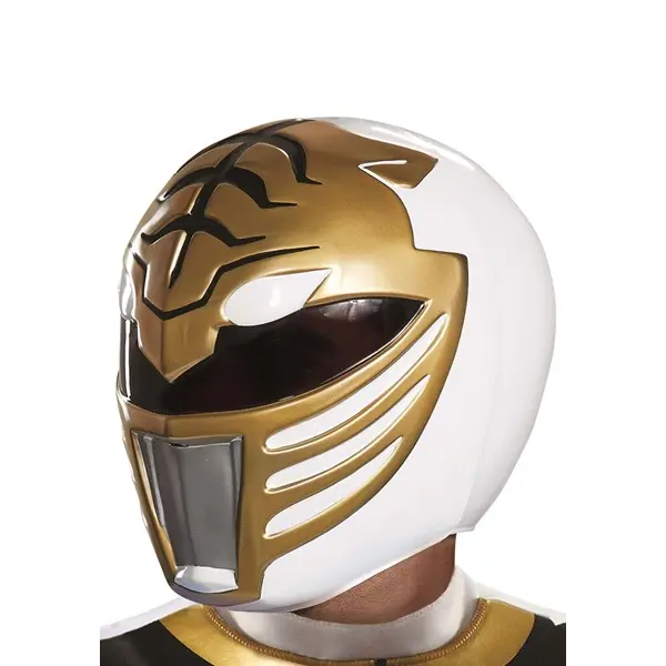 Power Rangers Adult White Ranger Helmet, Masks, Cosplay
