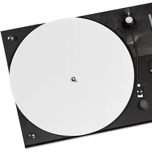 Turntable Mat 11.77" (299 mm) White, 0.12" Thick Platter Slipmat, Fits  12" Turntable Platters, Anti-Static Support, Helps Reduce Resonance for Clearer Playback
