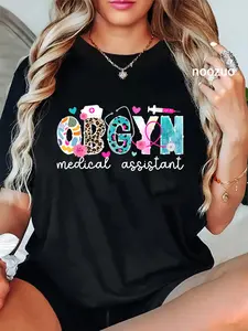 100% Cotton OBGYN Medical Assistant Leopard OB-GYN Medical Assistant T-Shirt