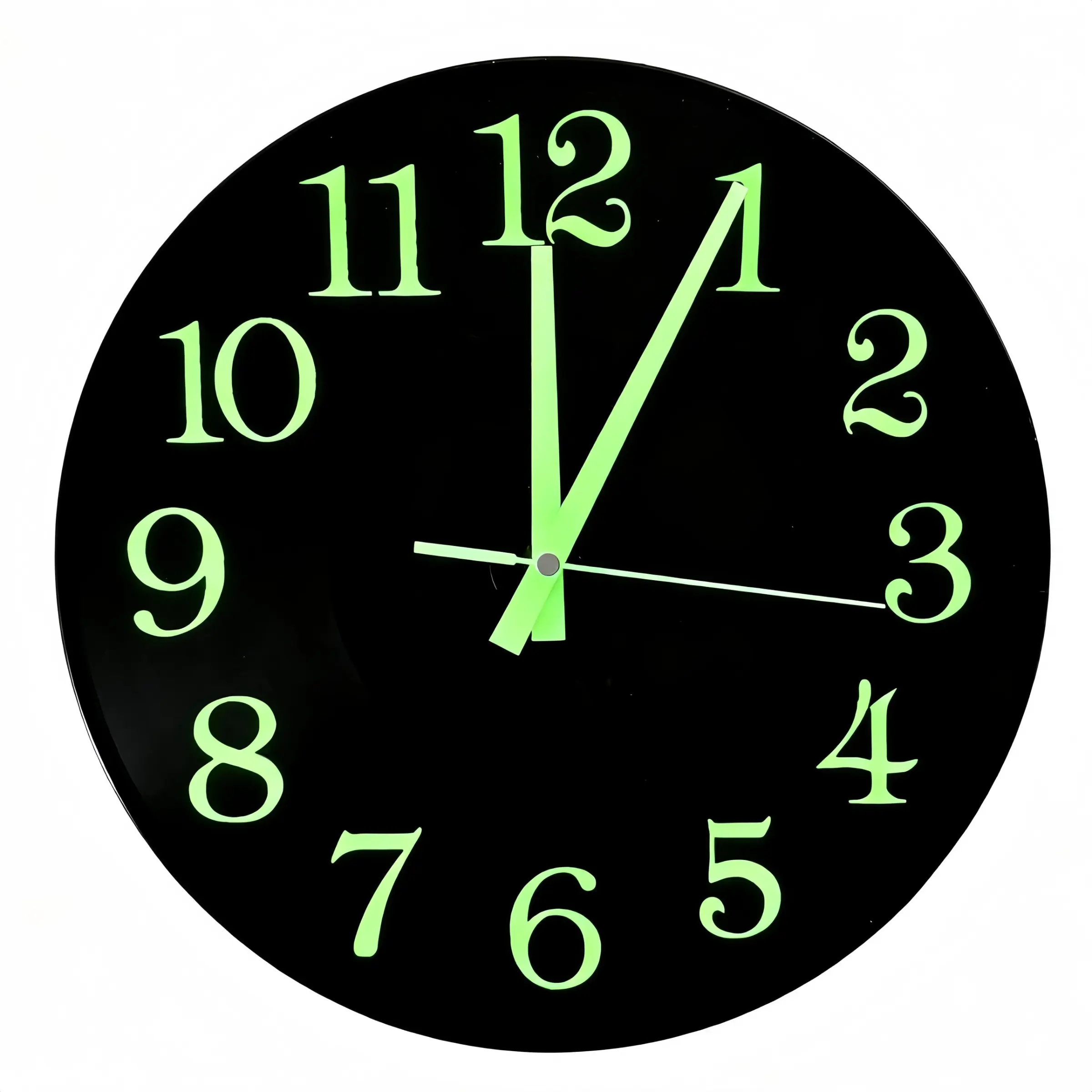 Luminous Vinyl Decorative Wall Clock, Silent and Noiseless, Clear Simple Numbers, Perfect for Living Room Kitchen Decor, Home Decor, Great Gift for Parties Holidays