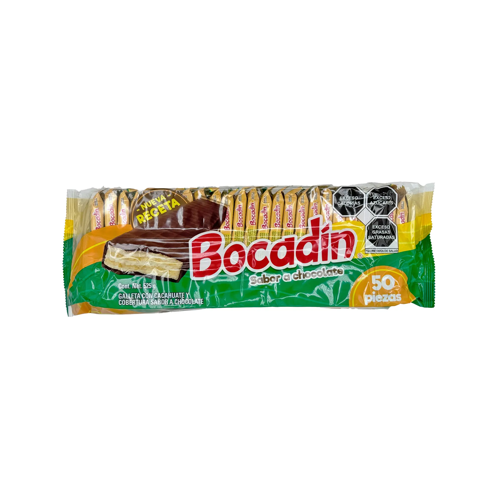 Bocadin Mexican Wafer Bars (50 Pack) - Crispy Wafer with Chocolate and Peanuts, Perfect for Snacking and Sharing, Cocoa, Bonbon