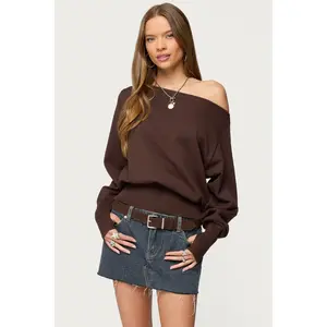 Off Shoulder Oversized Sweater