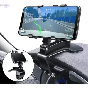360° Rotating Universal Car Phone Mount, Upgrade Anti-Drop Clip Dashboard Windshield Holder for iPhone Samsung All Smartphones 4-7 Inch