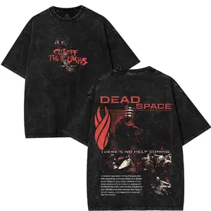 Retro The Dead Space Clothes Graphic Tees Oversized Tee Game Acid Lightweight Cotton TSHIRT, Gift For Gamer