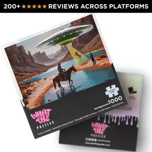 What The Puzzles – Horsing Around I 1000 Piece Jigsaw Puzzle for Adults, Premium Funny Gift with Hidden Details, Bright Colors and Funny Characters