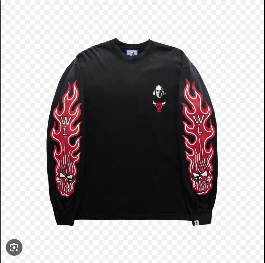 NEW Warren Lotas NBA Exclusive Chicago Bulls Long Sleeve Shirt XL